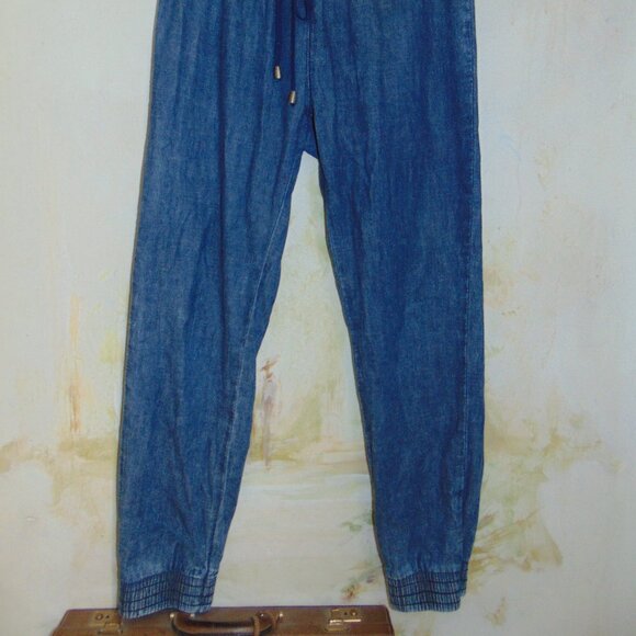 Wax Jean Premium Denim Joggers Jeans Womens Blue Boho Basic Capsule Wardrobe - Picture 9 of 9